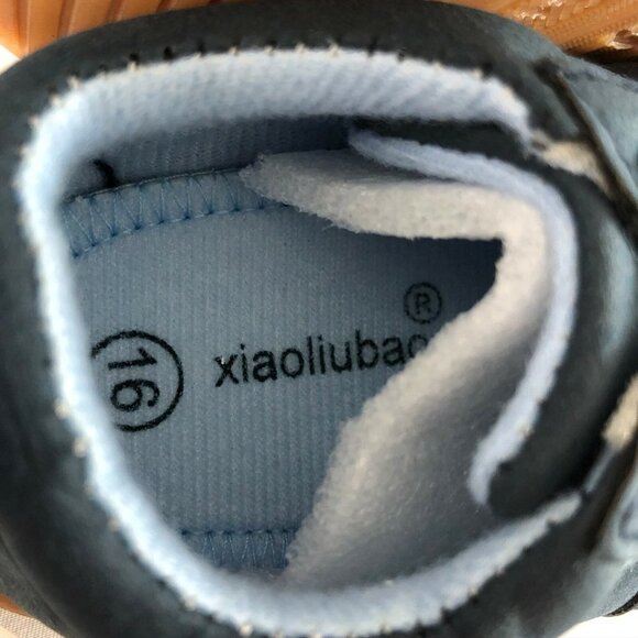 Toddler Boys Sneakers Slip On Faux Leather Navy Blue US Size 5 - Picture 5 of 6